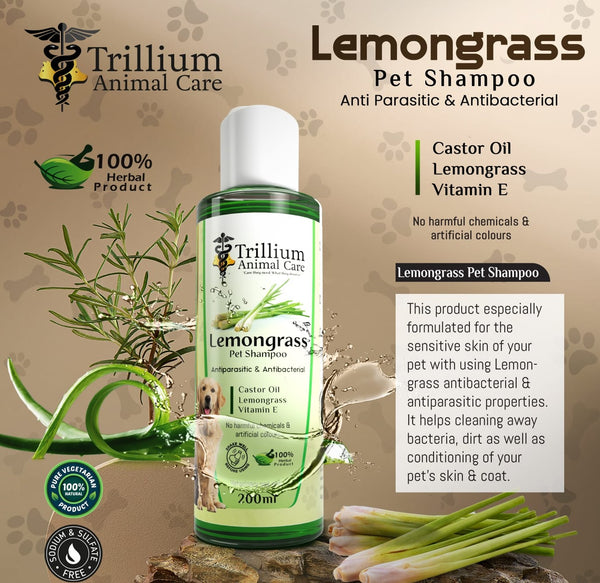 Trillium Lemongrass Pet Shampoo 200ml