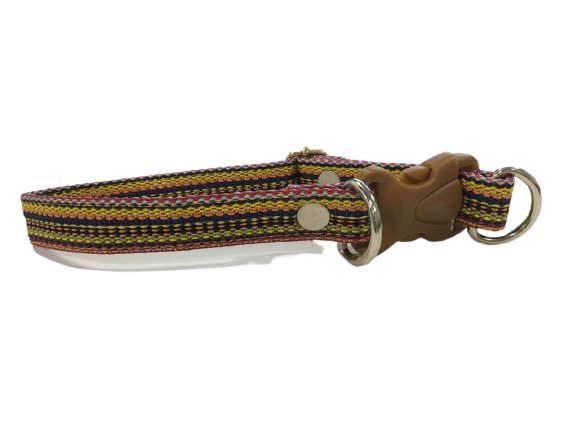 Colourful Threaded Dog Collar for Medium Breeds