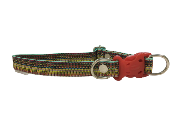 Colourful Threaded Dog Collar for Medium Breeds
