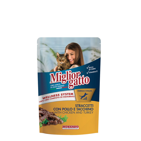 Migliorgatto Cat Strips With Chicken & Turkey 100g