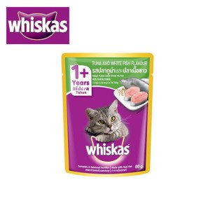 Whiskas Adult Cat Tuna and White Fish Wet Food Pouch 85g