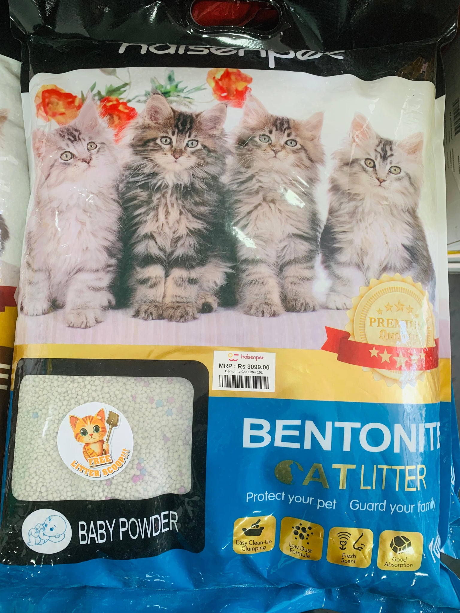 Baby Powder Scented Bentonite Cat Litter 5L