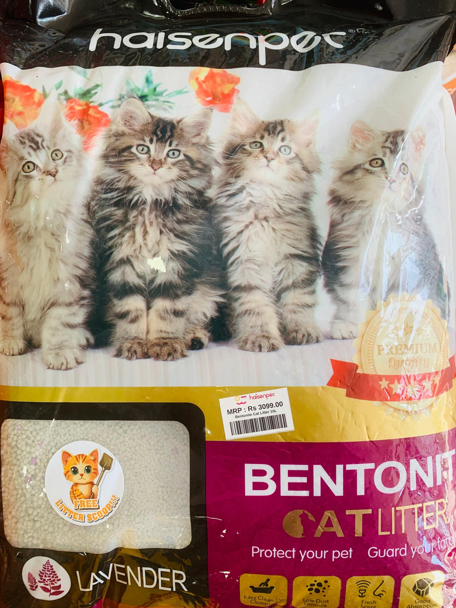 Lavender Scented Bentonite Cat Litter 5L