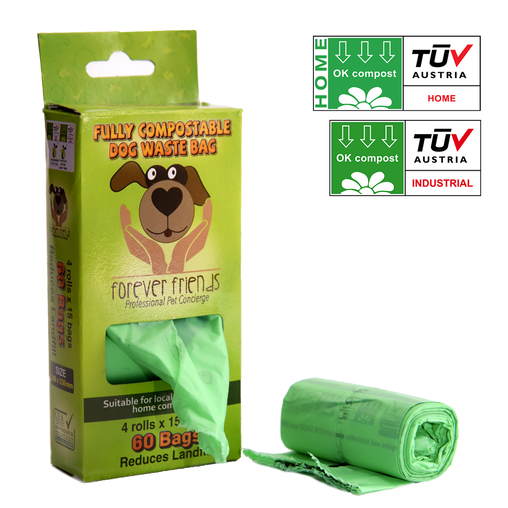 Forever Friends Fully Compostable Dog Waste Bags (60 bags)