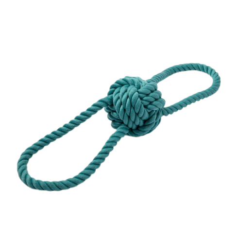Braided Rope Ball with Handles Toy