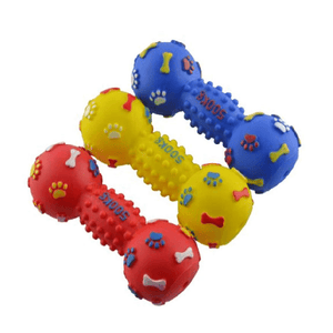 Dumbbell Squeaky Toy
