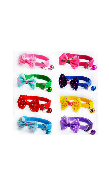 Fancy Pet Collar with Bow & Bell