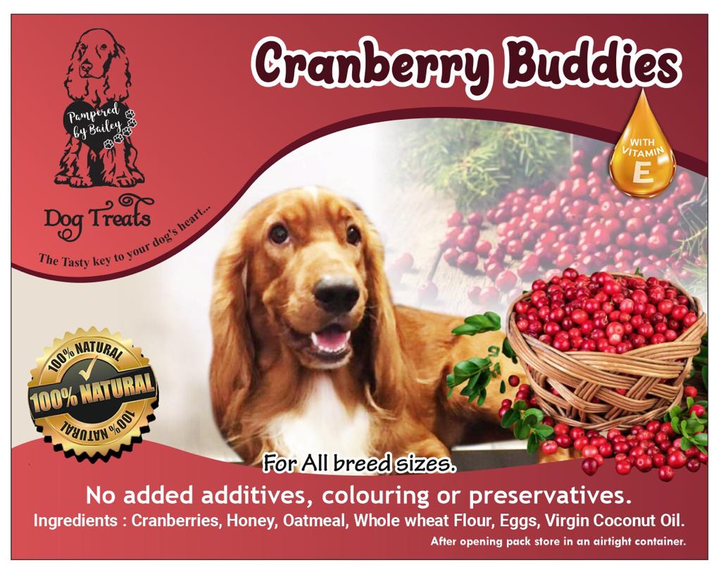 Cranberry Buddies Dog Treats with Vitamin-E 150g