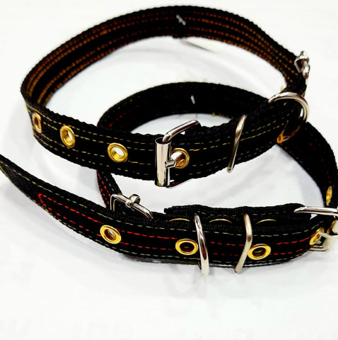 Threaded Dog Collar with Buckle for Medium Breeds