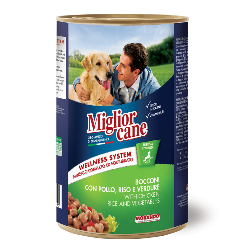 Migliorcane Dog Chunks With Chicken, Rice & Vegetables 1250g