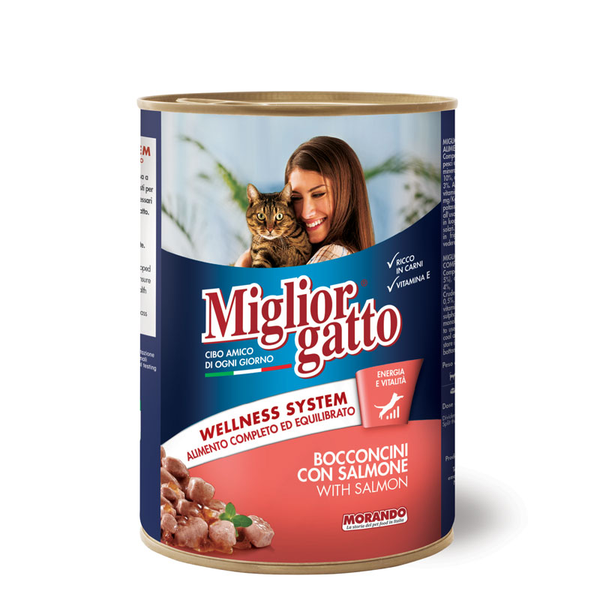 Migliorgatto Cat Chunks With Salmon 405g