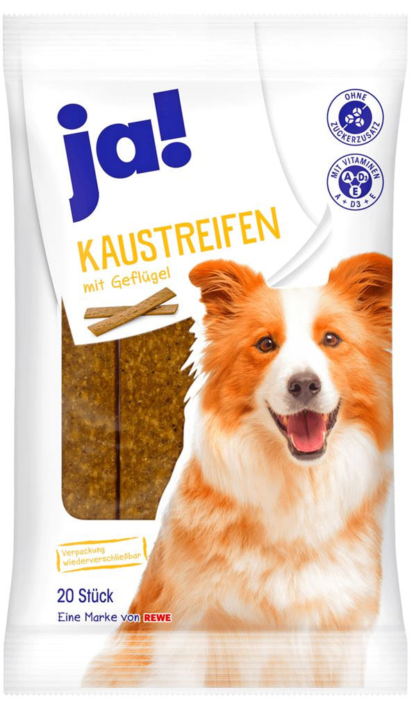 JA! Chicken Chewing Strips for Dogs (20 Pieces)