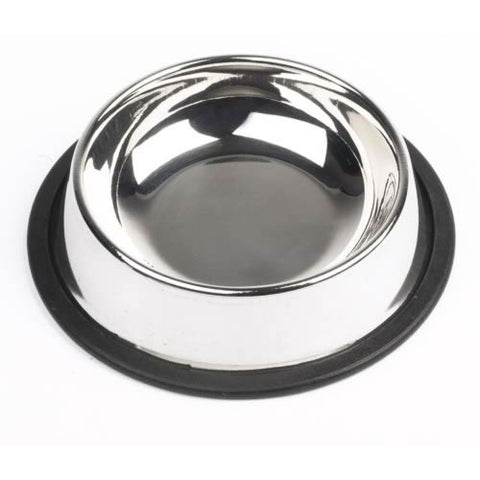 Stainless Steel Bowl with Rubber Rim